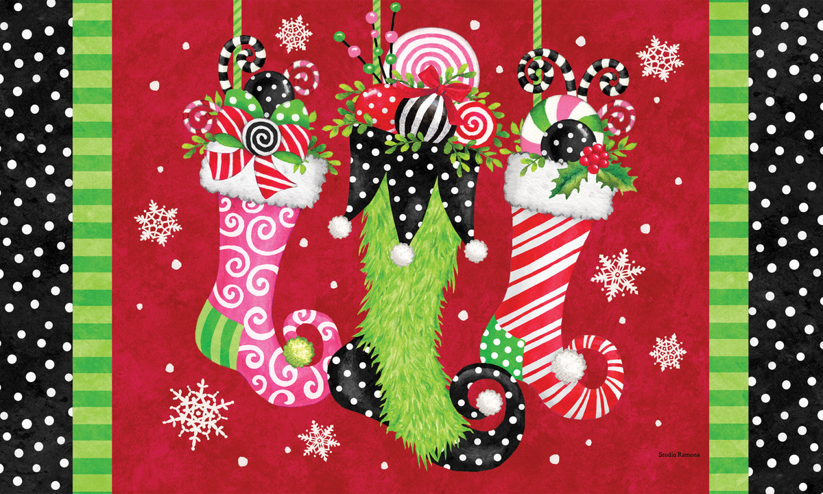 Whimsical Stocking- Floor Mat