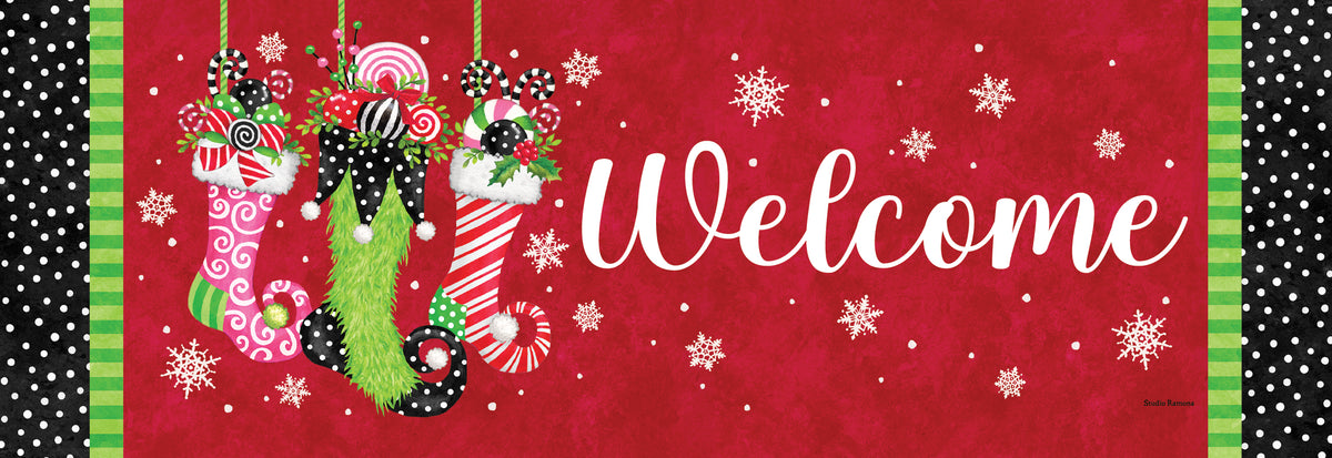 Whimsical Stocking-Signature Sign
