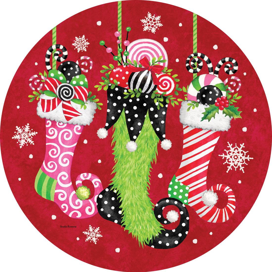 Whimsical Stocking-Accent Magnet