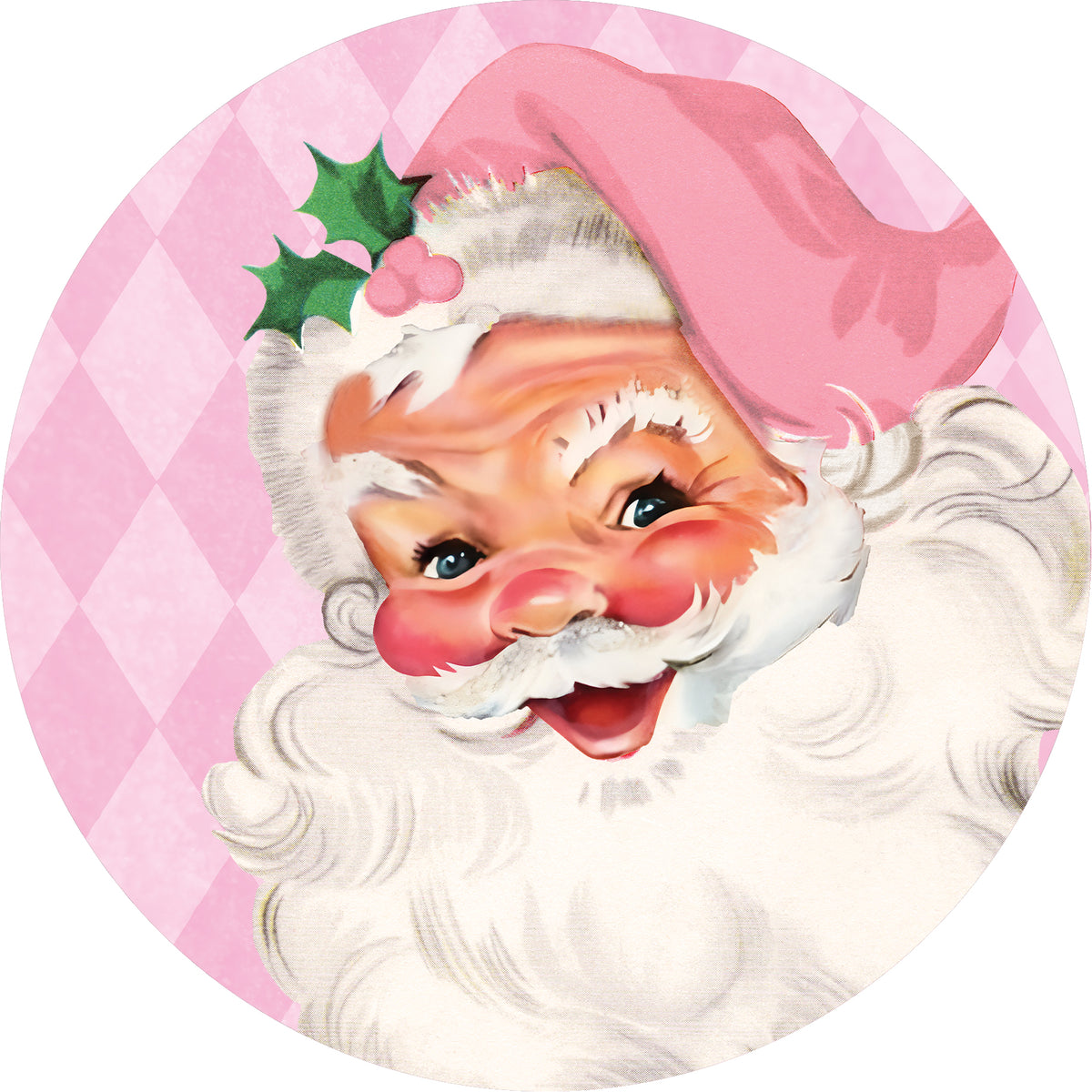 Pink Santa-Suncatcher