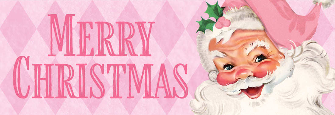Pink Santa-Signature Sign