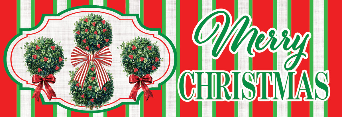 Christmas Topiaries-Signature Sign