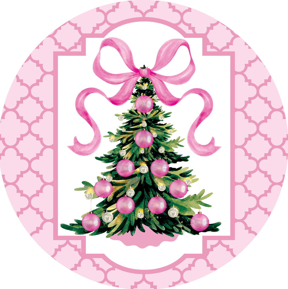 Pink Christmas Tree-Suncatcher