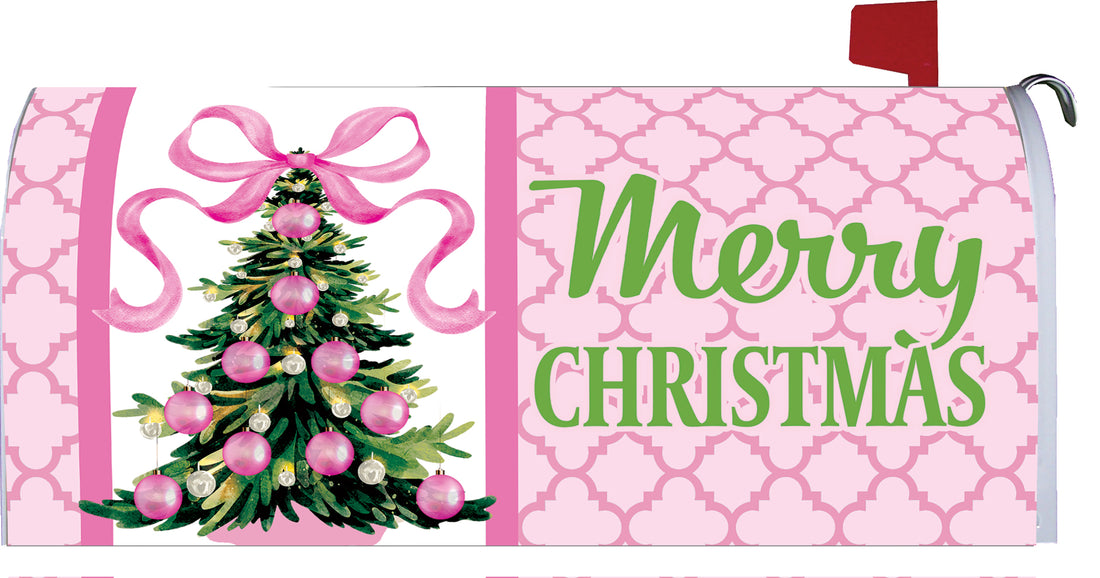 Pink Christmas Tree-Mailbox Makeover