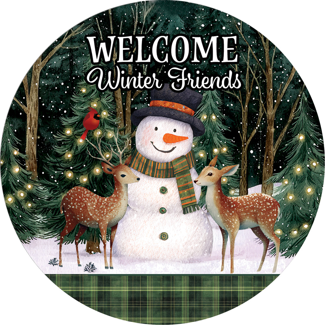Woodsy Snowman-Suncatcher