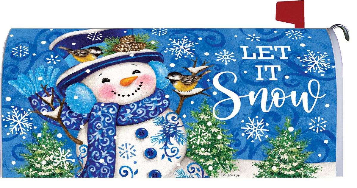 Chinoiserie Snowman-Mailbox Makeover