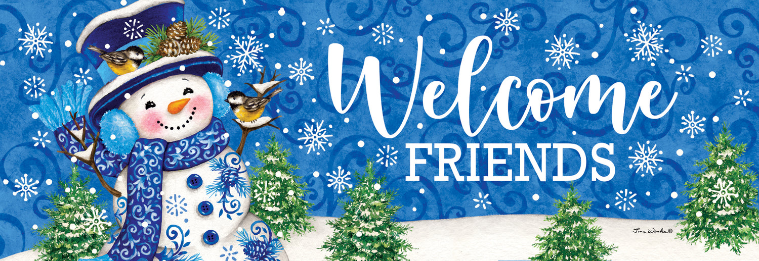 Chinoiserie Snowman-Signature Sign