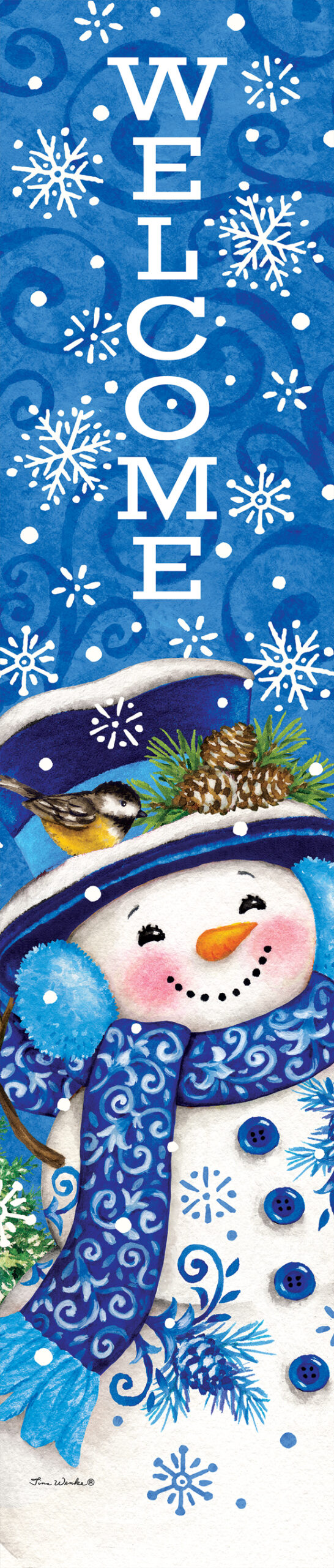 Chinoiserie Snowman-Yard Expression