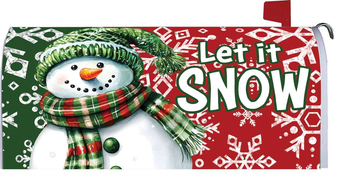 Red and Green Snowman-Mailbox Makeover