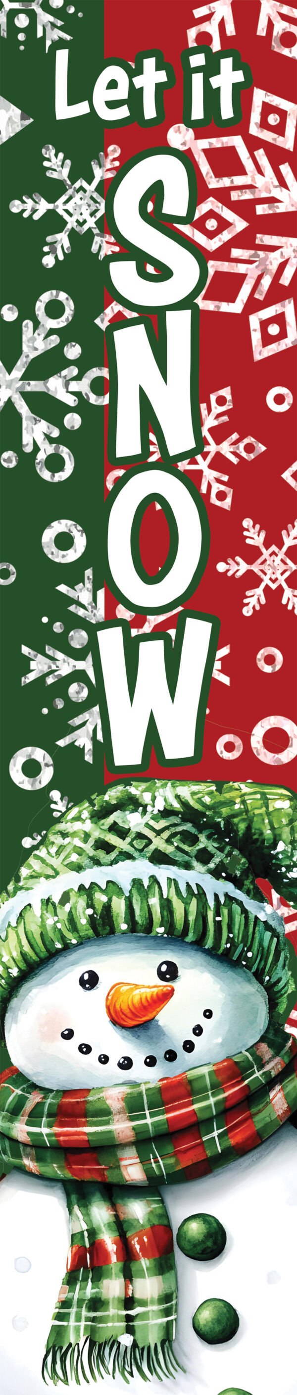 Red and Green Snowman-Yard Expression
