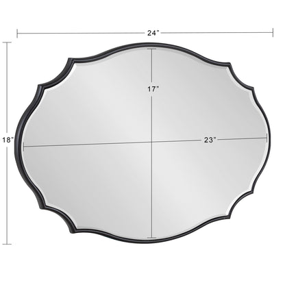 Leanna Scalloped Oval Wall Mirror