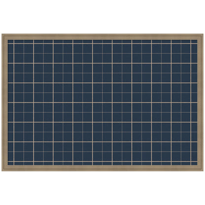 Framed Fabric Pinboard Navy Blue Plaid Wall Organization