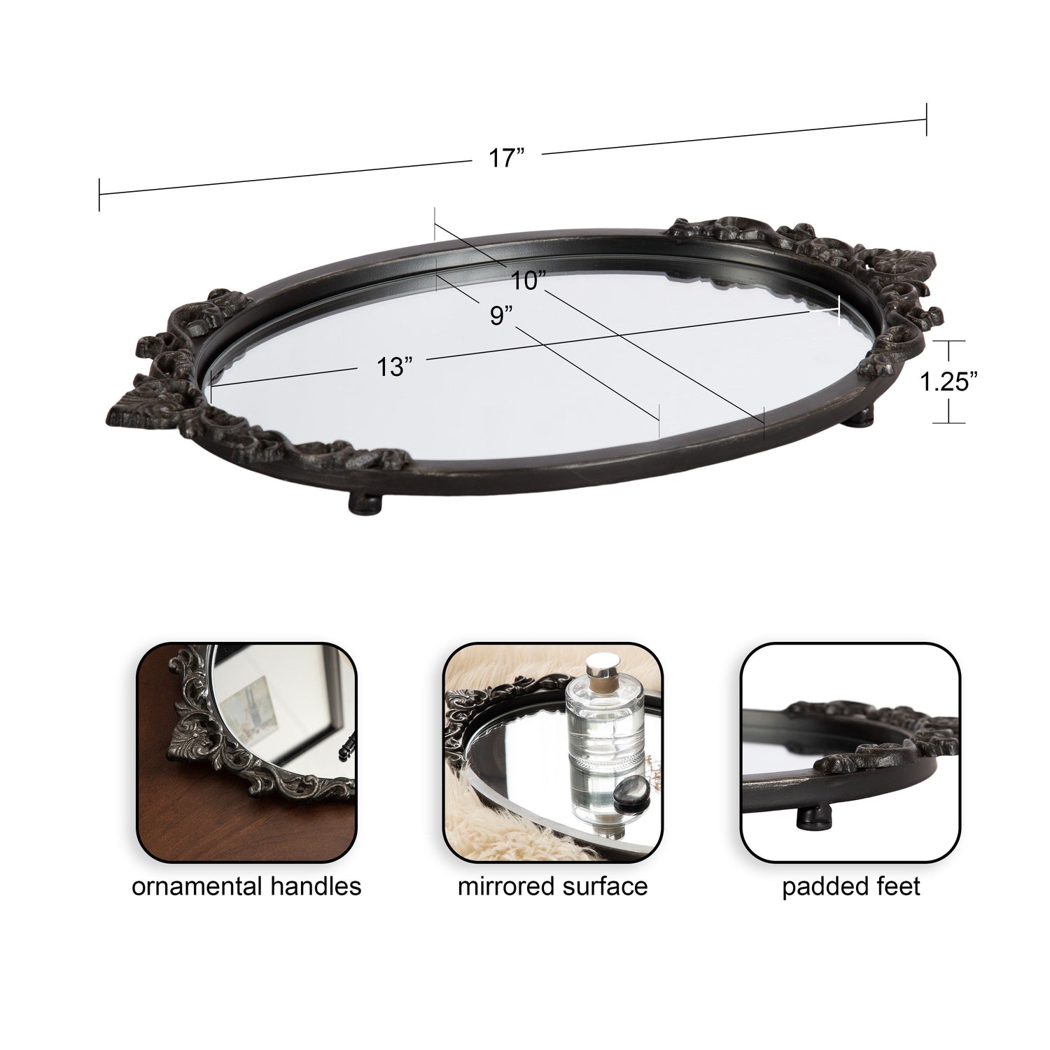 Arendahl Mirrored Decorative Tray