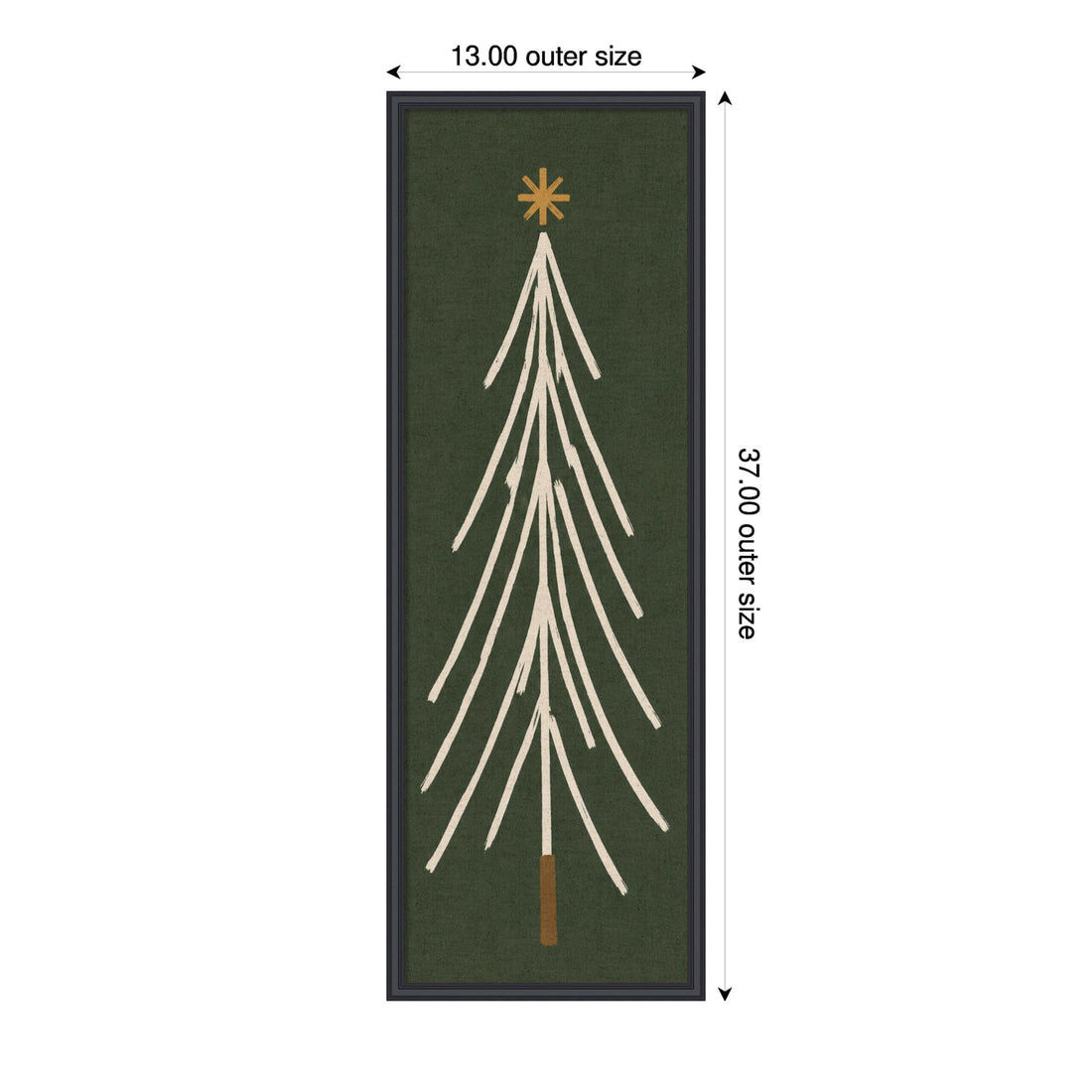 Framed Fabric Magnetic Board Minimalist Tree Panel Wall Organization