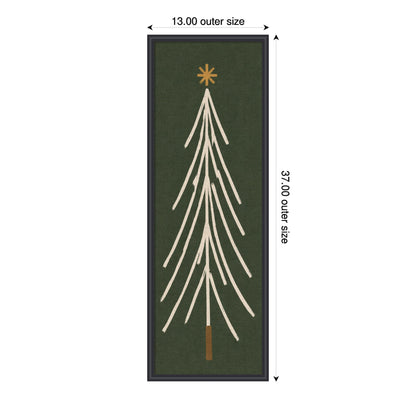 Framed Fabric Magnetic Board Minimalist Tree Panel Wall Organization