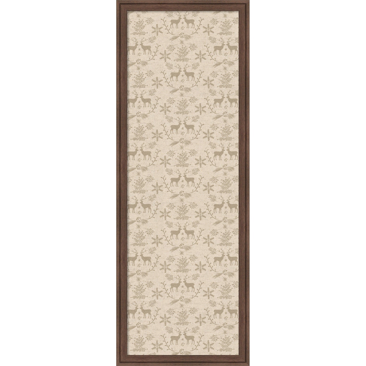 Framed Fabric Magnetic Board Reindeer Linen Wall Organization