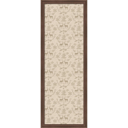 Framed Fabric Magnetic Board Reindeer Linen Wall Organization
