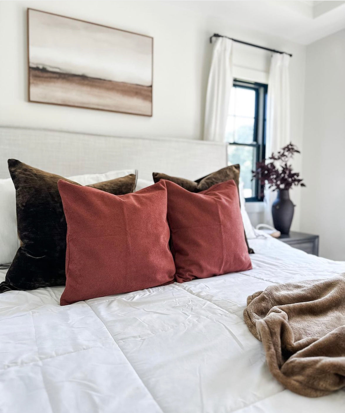 Berry Sherpa Pillow Cover