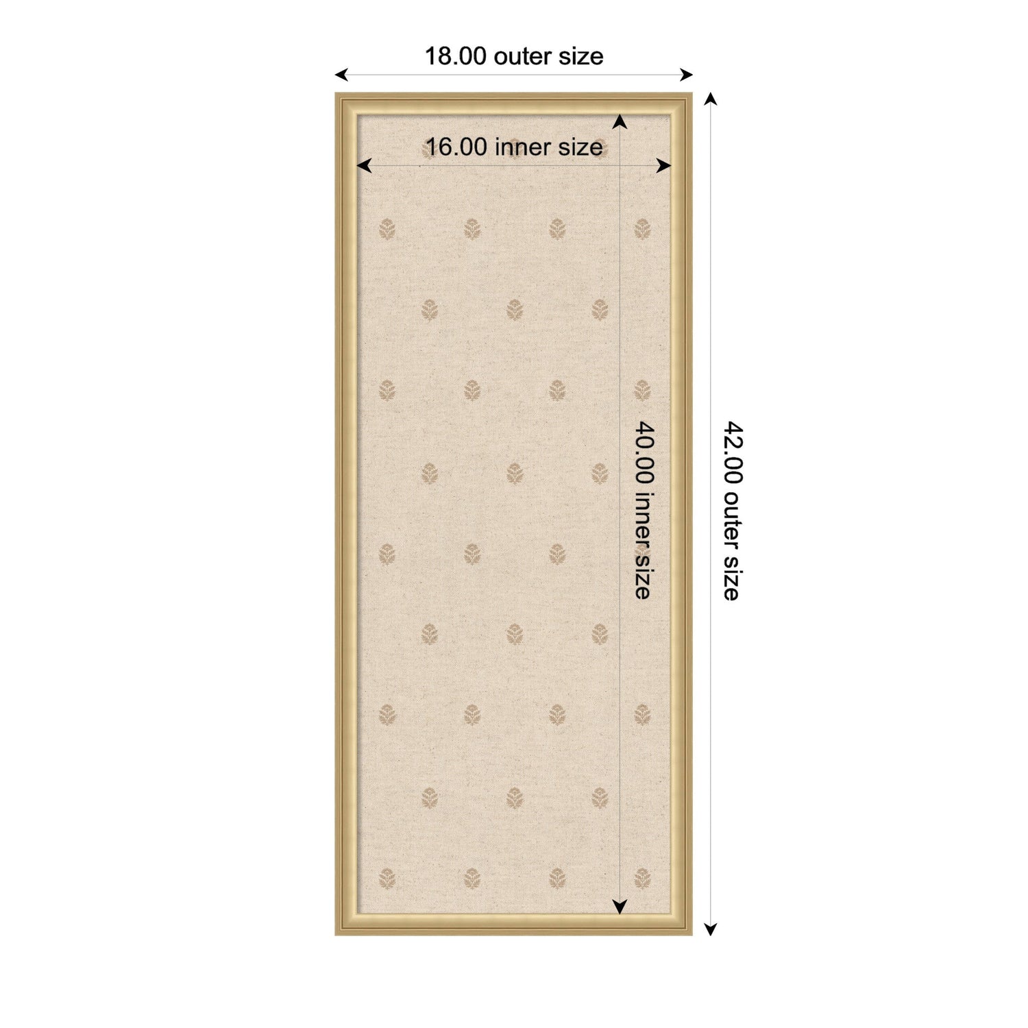 Pinboard Beige Botanical Block Print