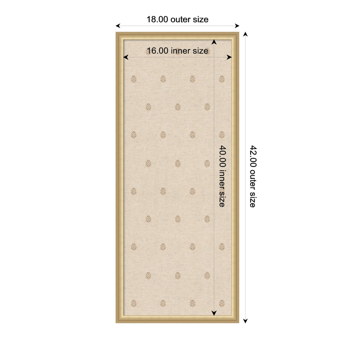 Pinboard Beige Botanical Block Print