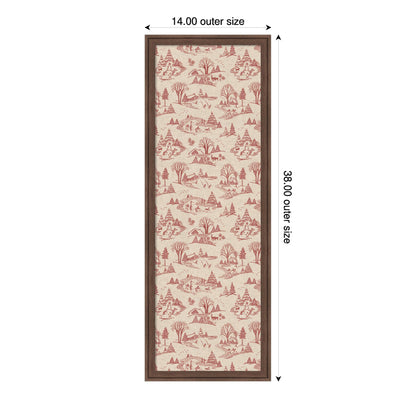 Framed Fabric Magnetic Board Wonderland Red Toile Wall Organization