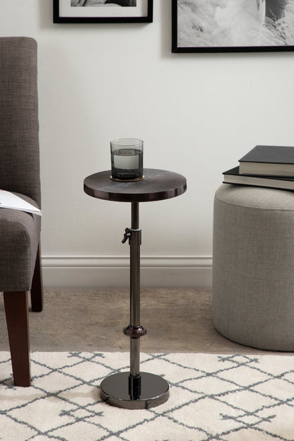 Engles Adjustable Embossed Metal Table and Plant Stand