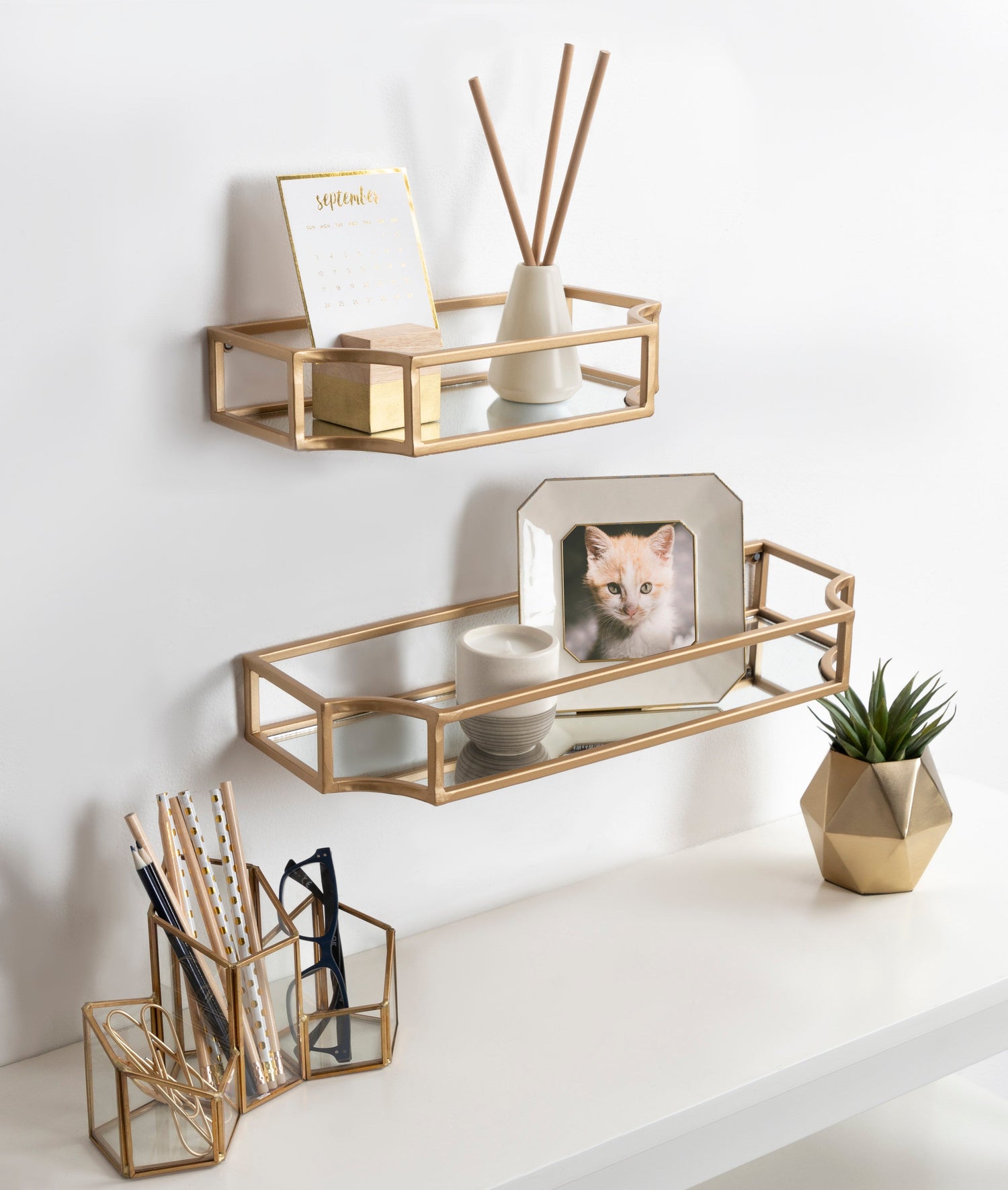 Ciel Metal Wall Shelf Set