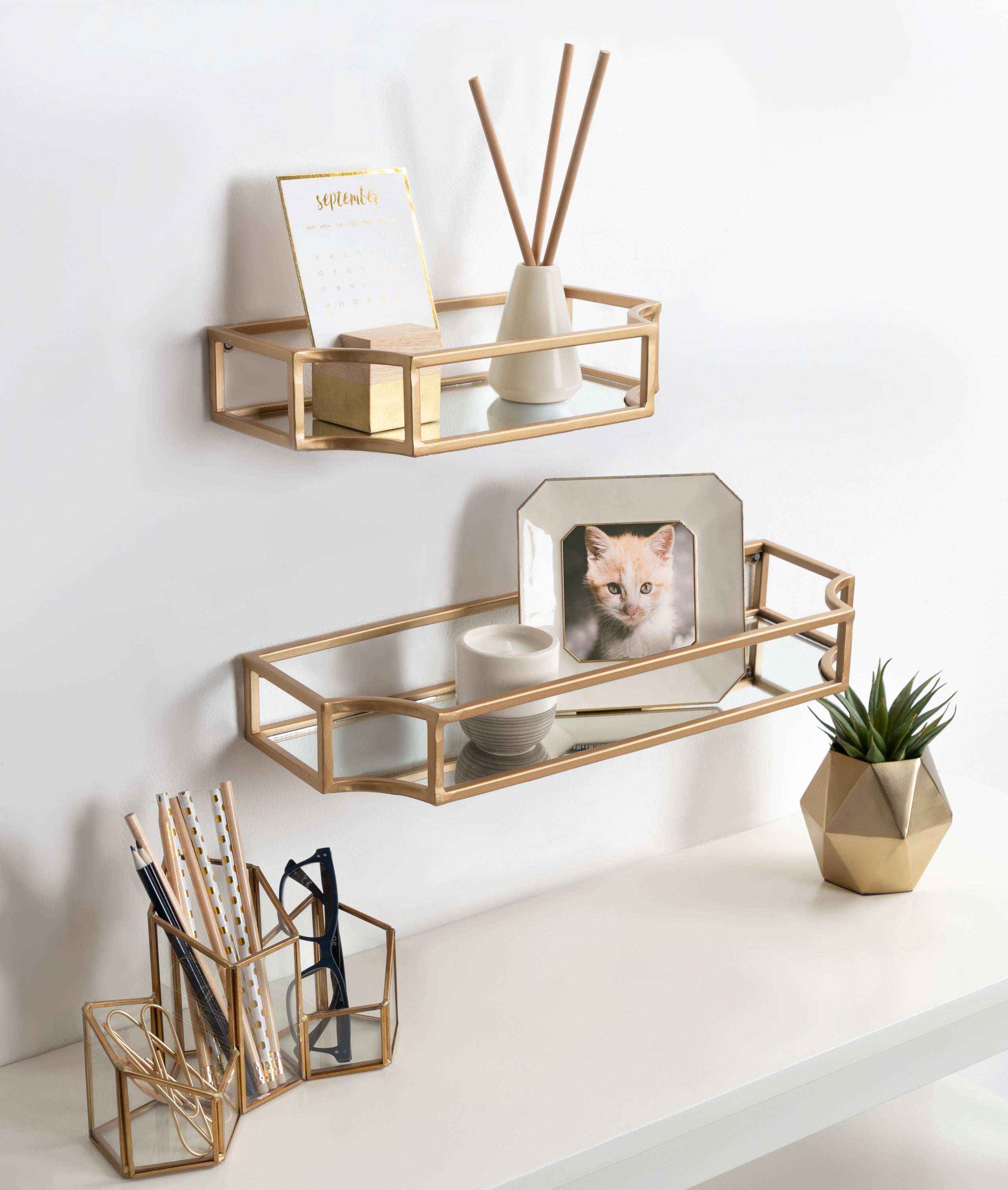 Ciel Metal Wall Shelf Set