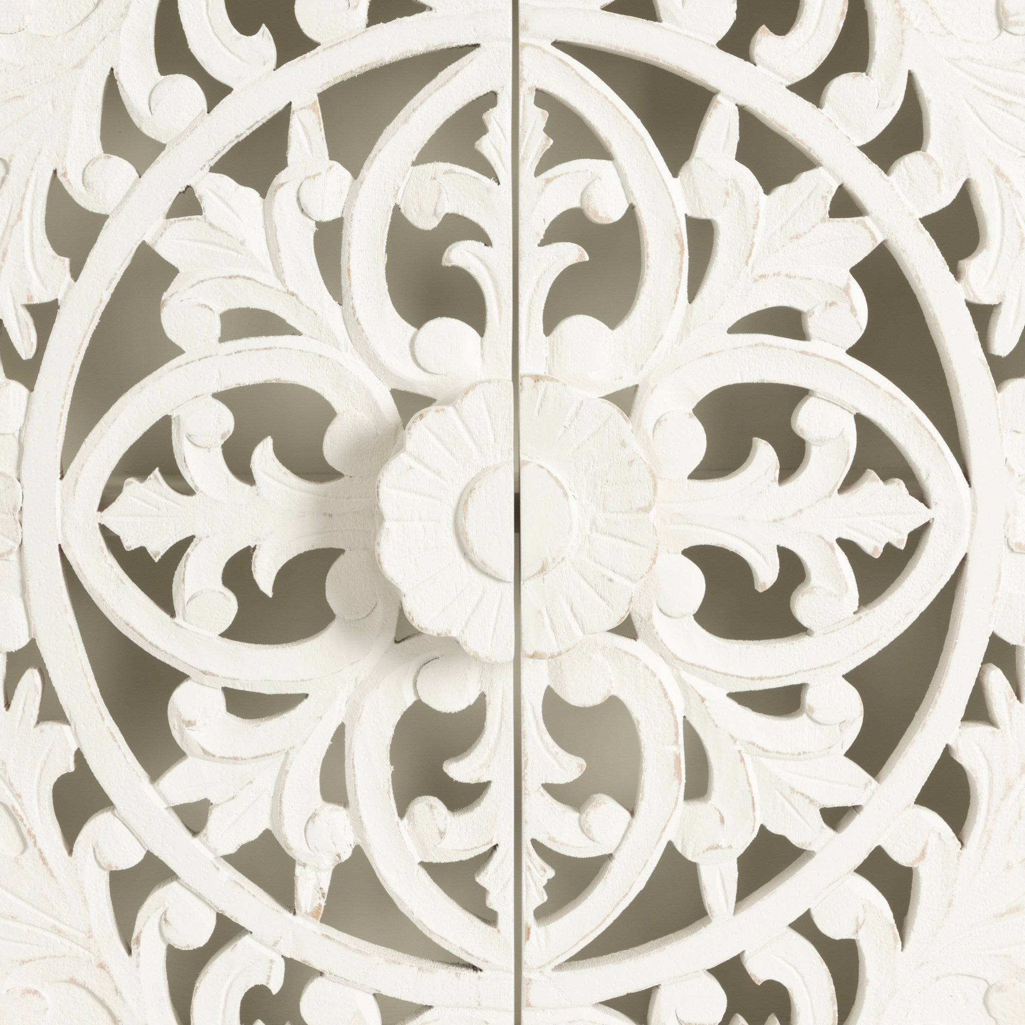 Saanvi Carved Wood Wall Cabinet