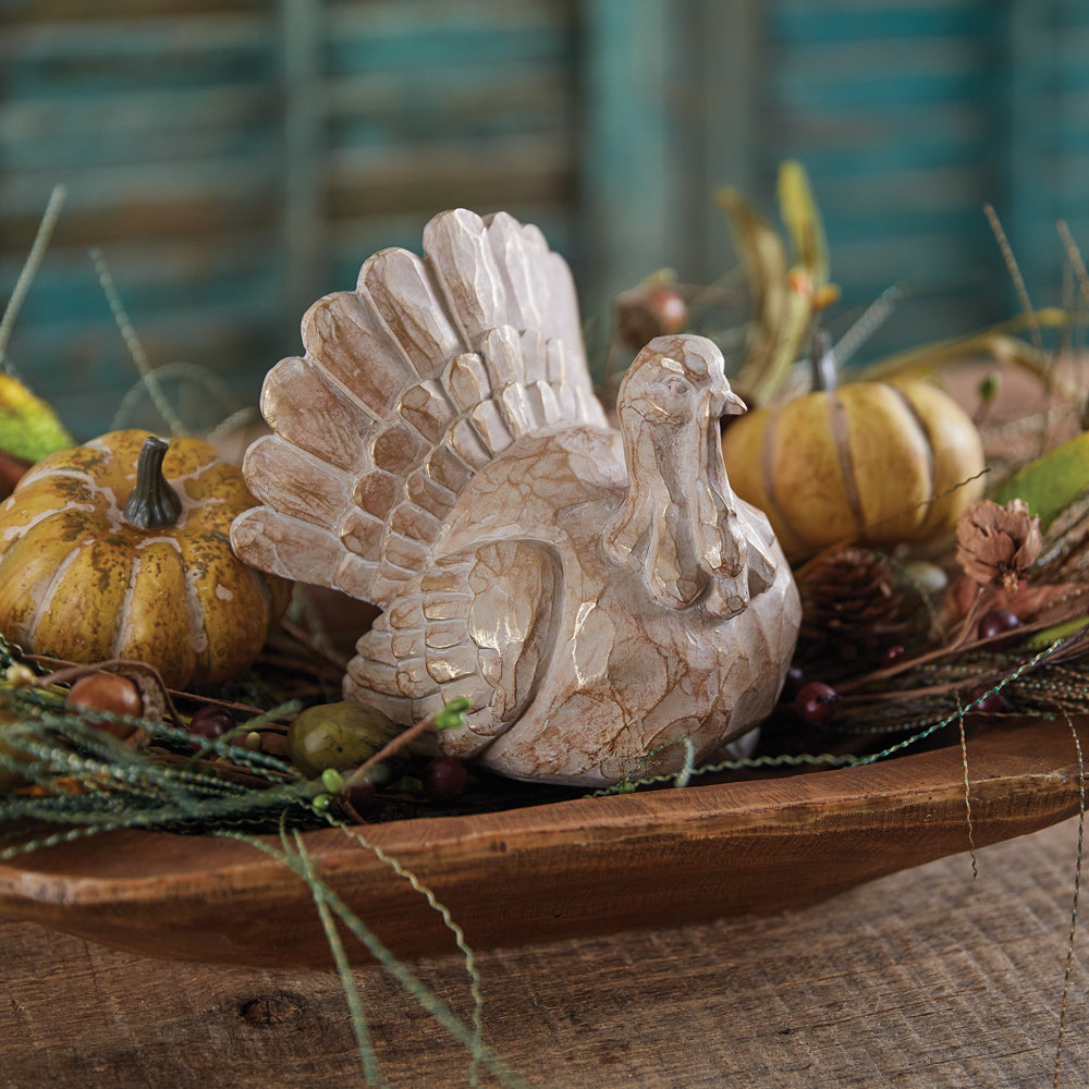 Chiseled Turkey Figurine