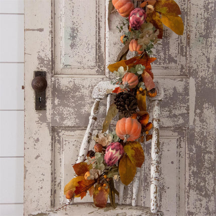 GARLAND - ASSTD PUMPKINS, AUTUMN FOLIAGE