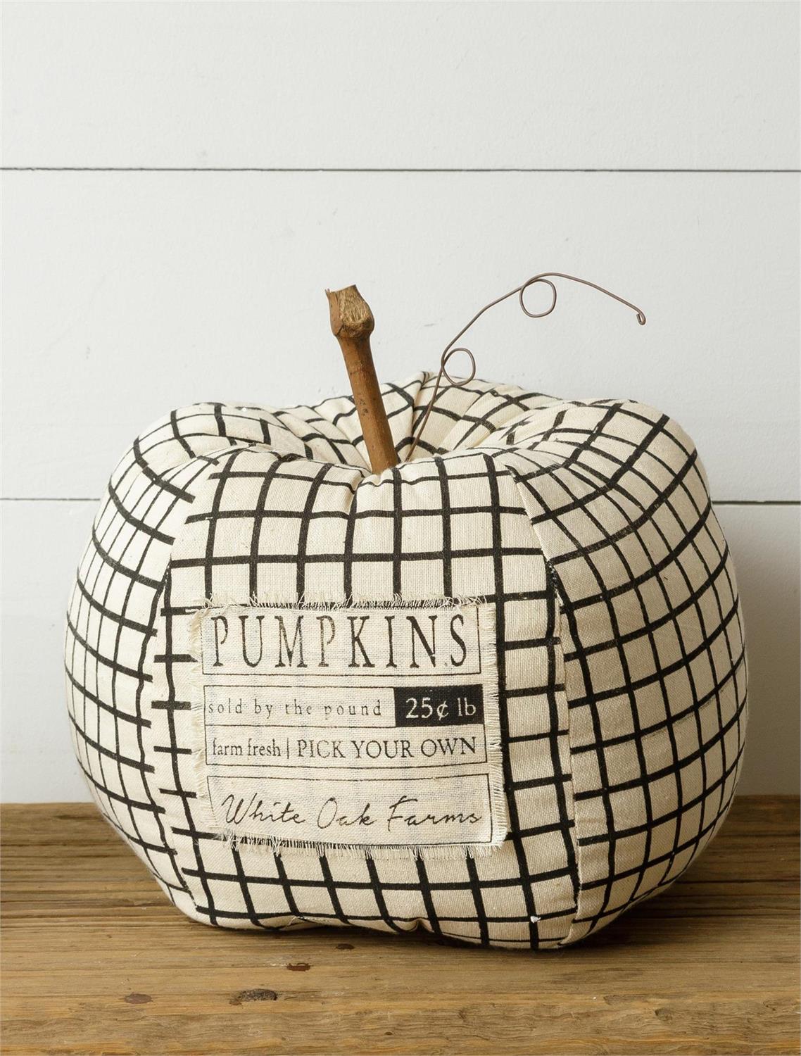 Window Pane Check Pumpkin With Patch