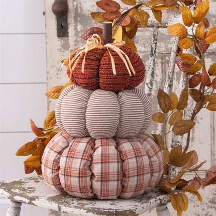 Stacked Knit Pumpkins