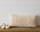 Orange Grain Sack Stripe Pumpkin Patch Pillow