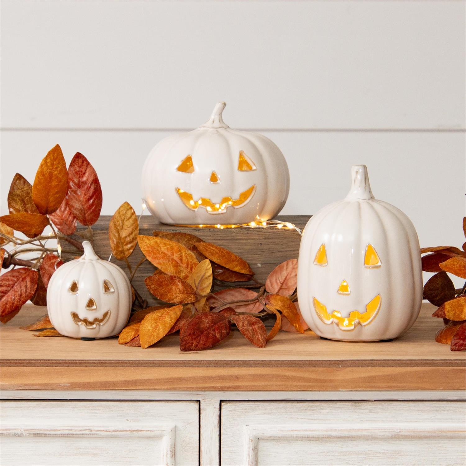 Mini Glazed Ceramic Jack O&