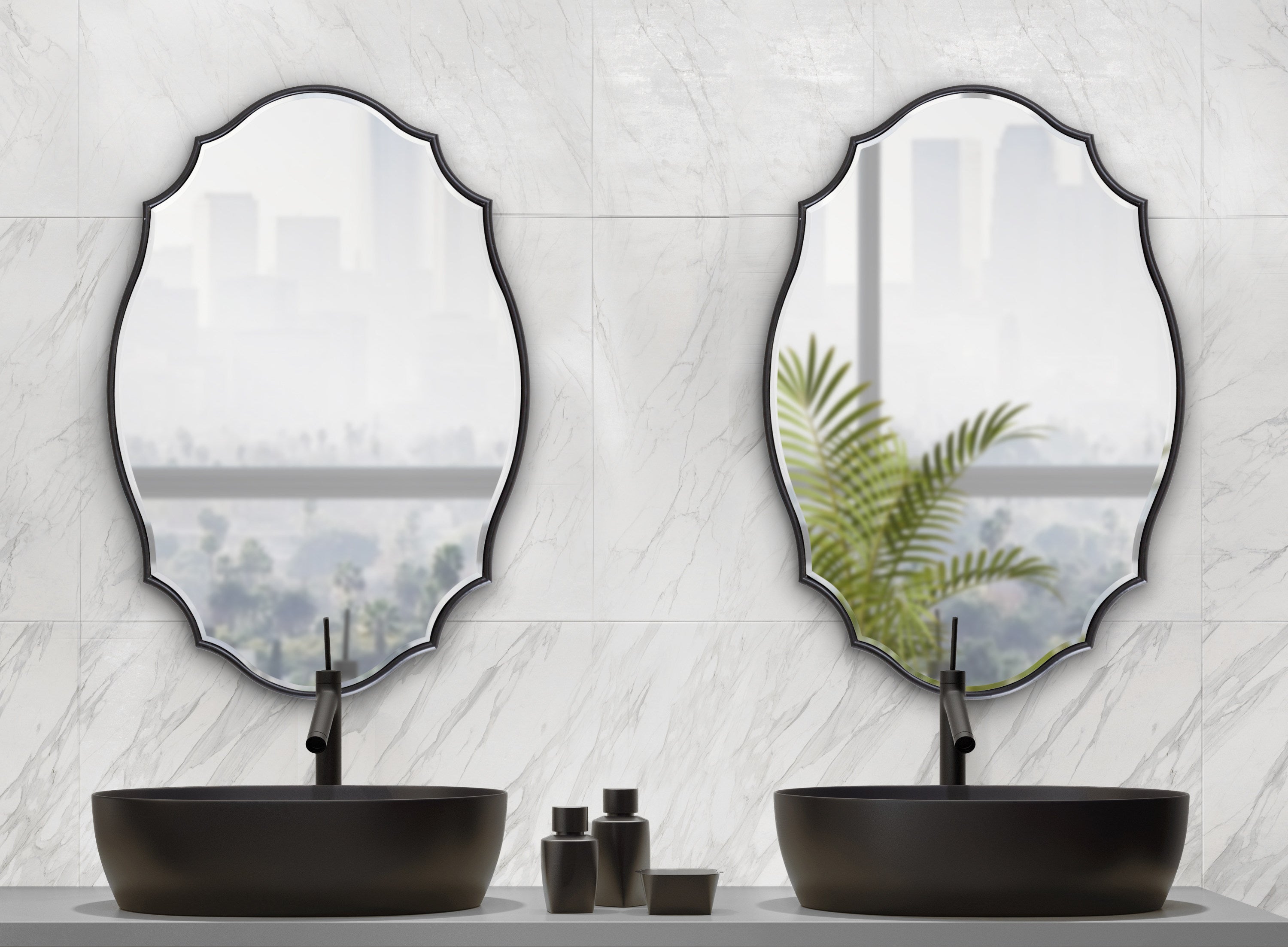 Leanna Scalloped Oval Wall Mirror