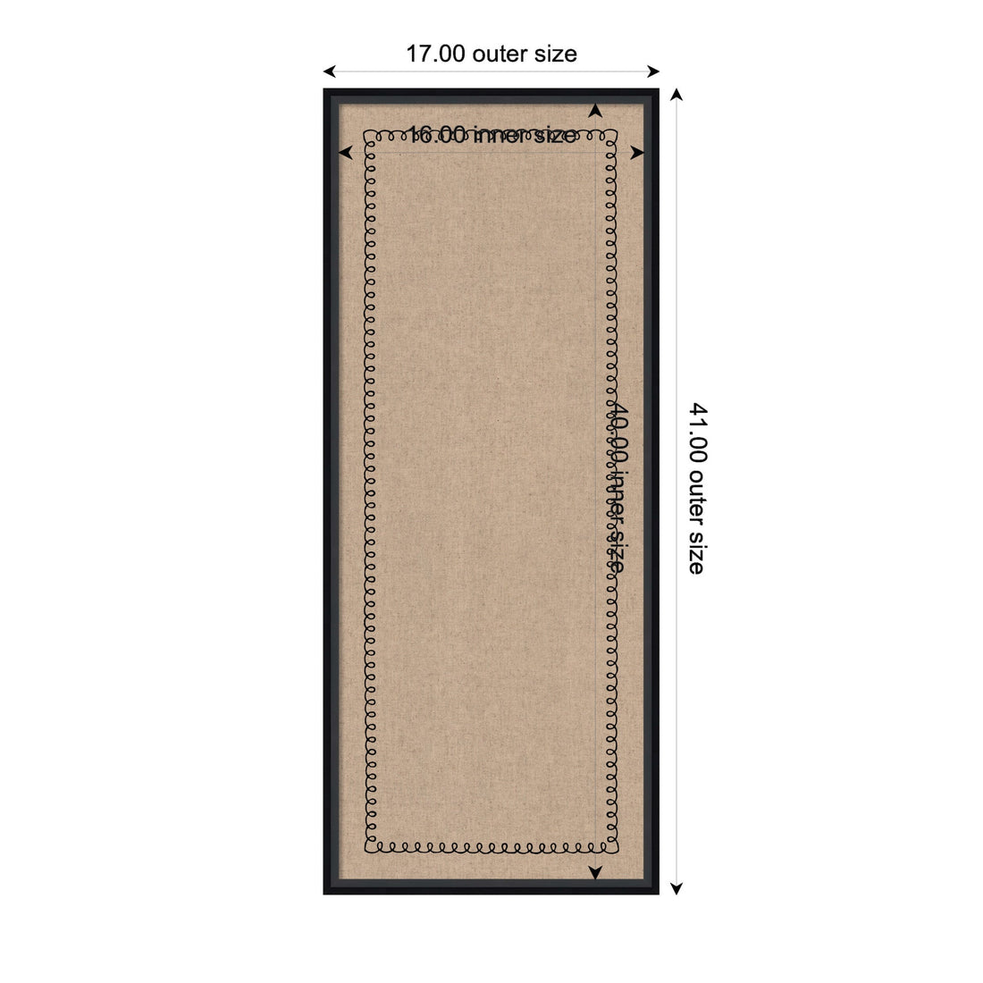 Pinboard Black Scallop Print