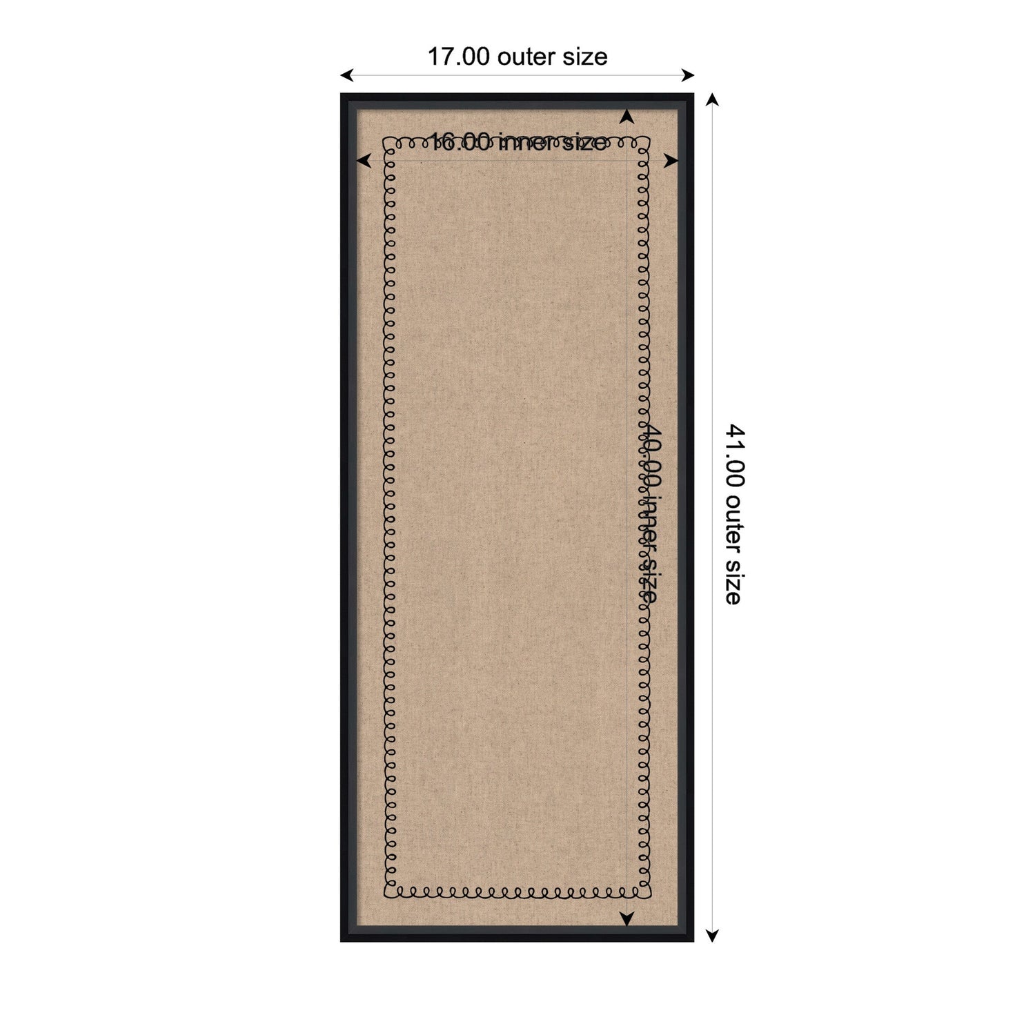 Pinboard Black Scallop Print