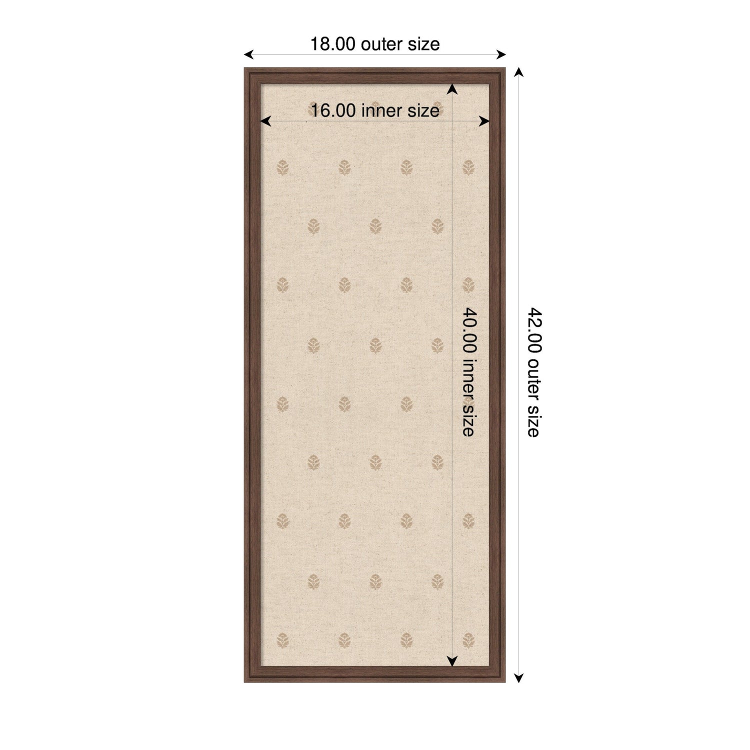 Pinboard Beige Botanical Block Print