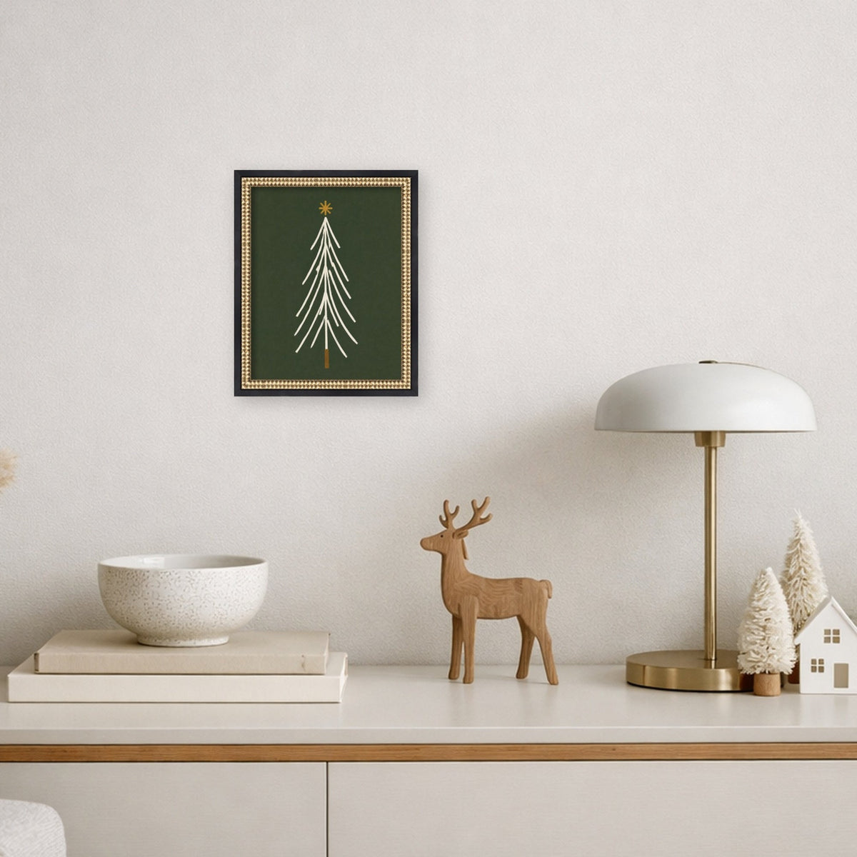 Minimalist Tree by Laura Moss Framed Mounted Canvas Wall Art Print