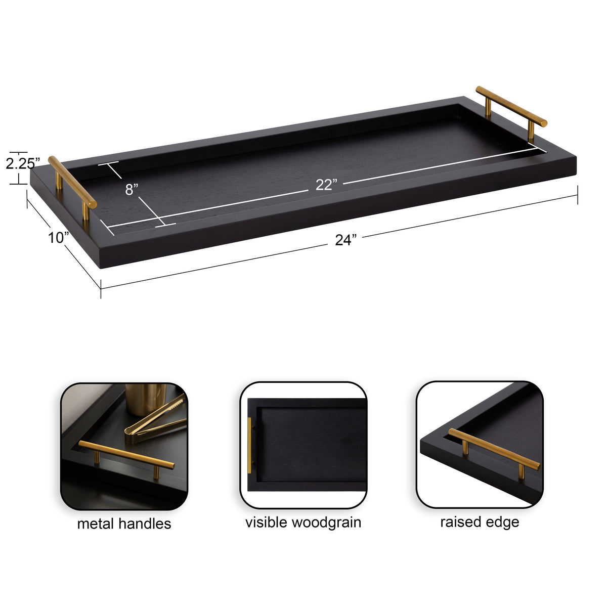 Halsey Rectangle Decorative Tray