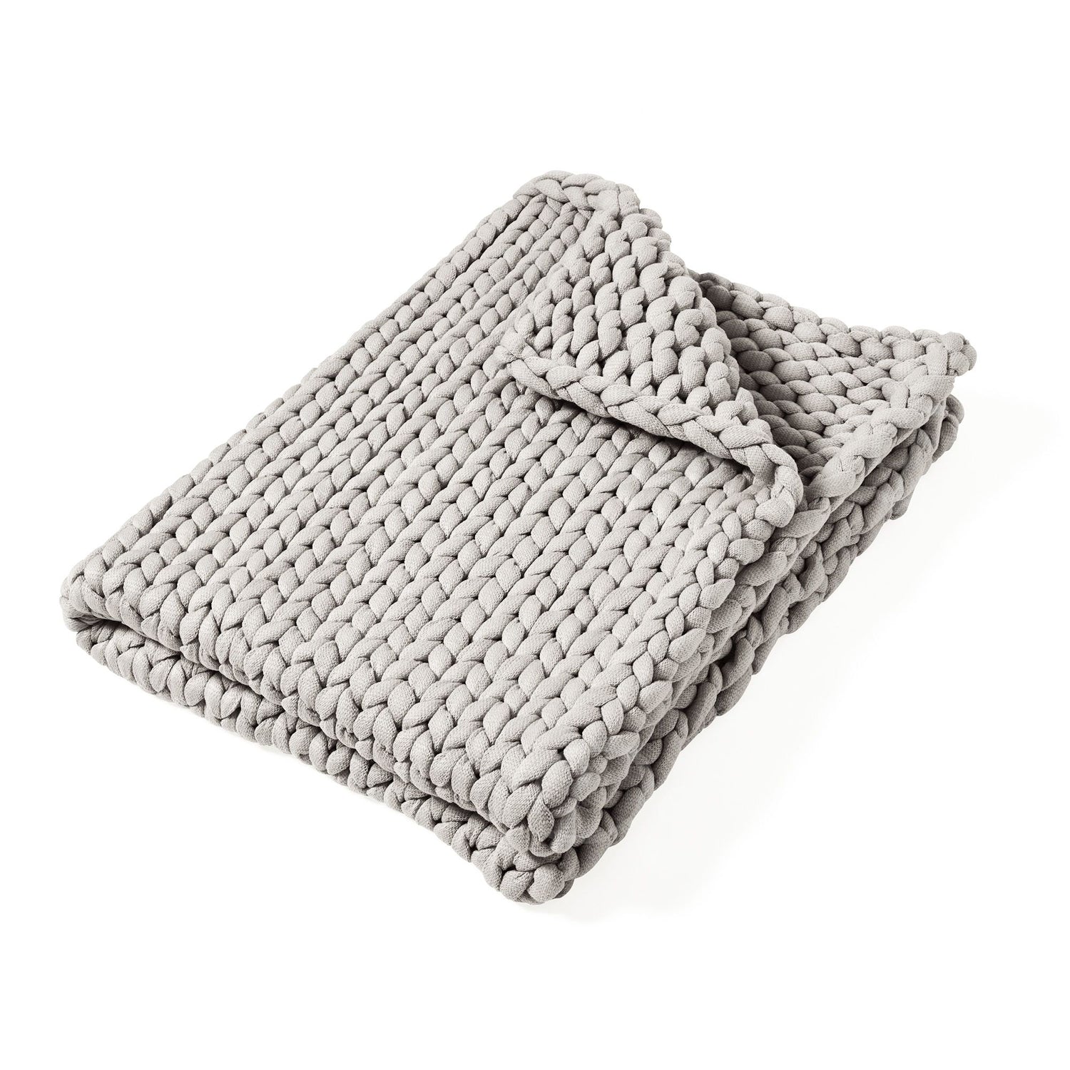 Chunky Knit Throw- Grey