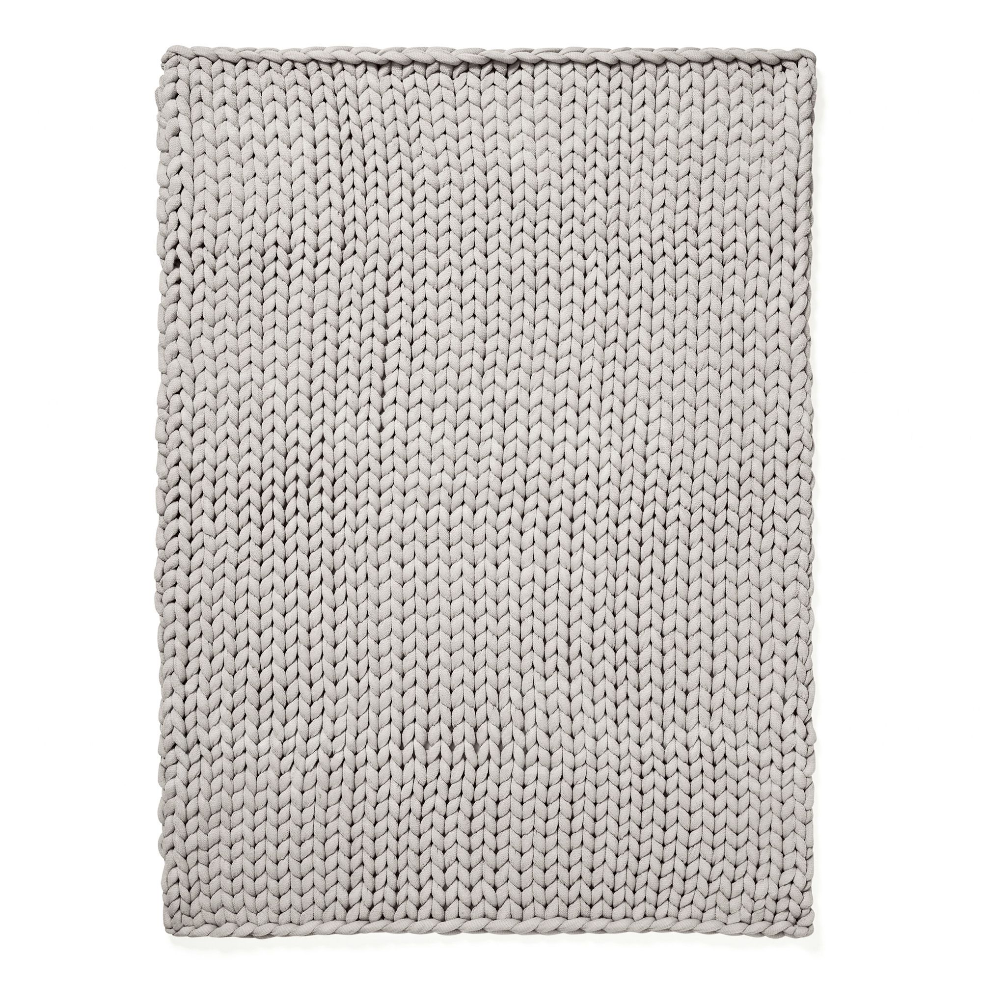Chunky Knit Throw- Grey