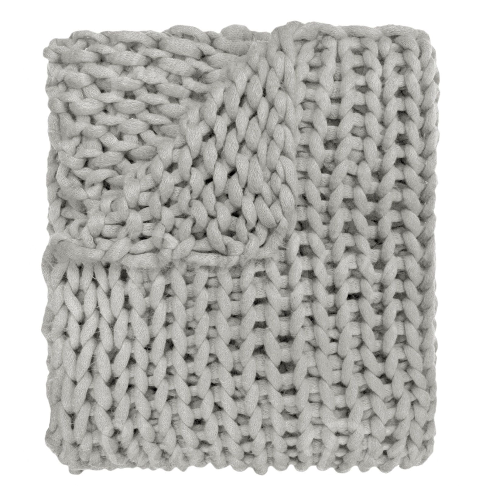 Chunky Knit Throw- Grey