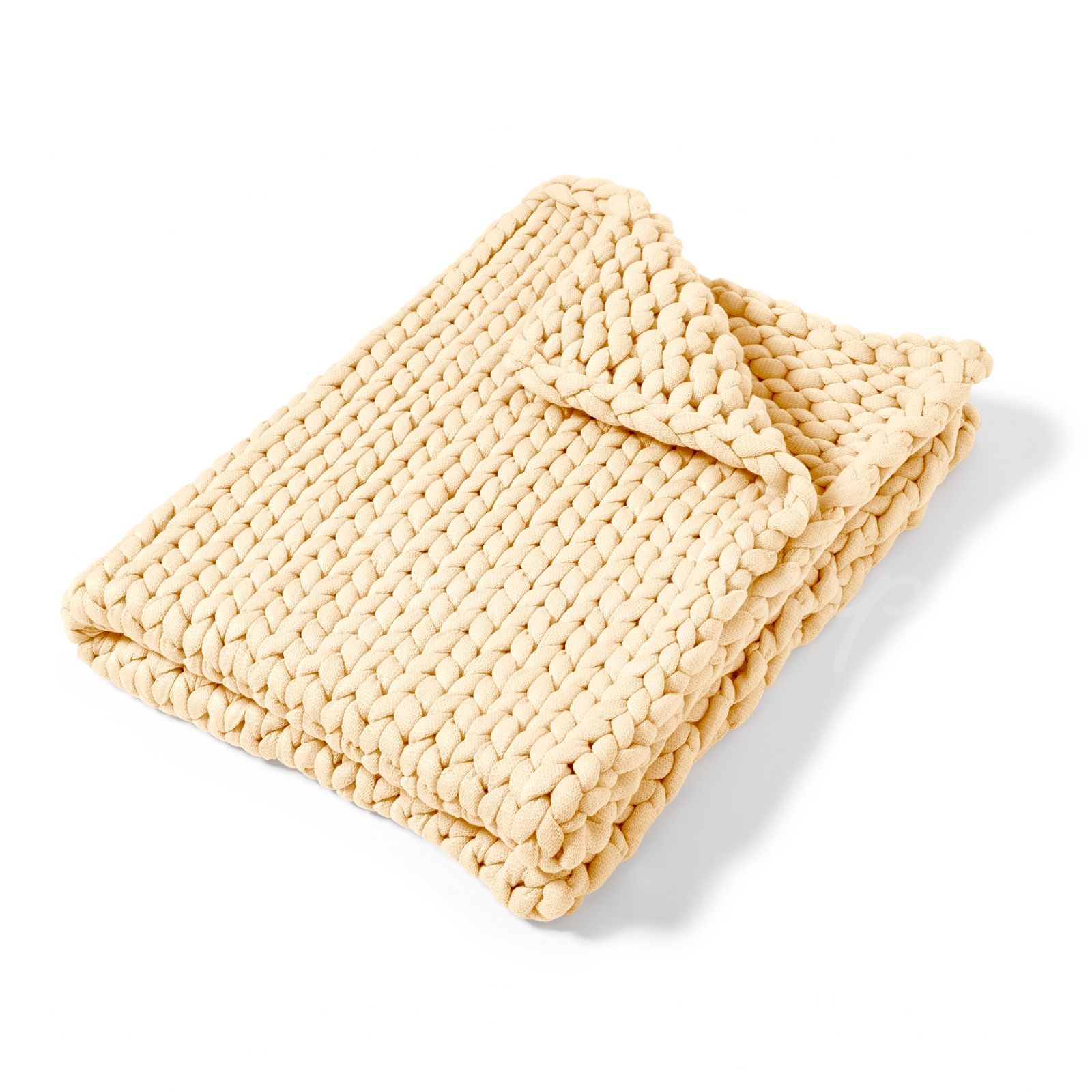Chunky Knit Throw- Cream