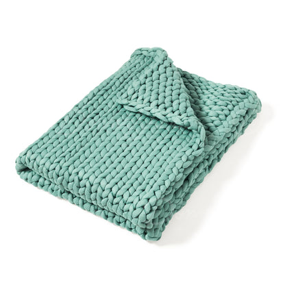Chunky Knit Throw- Aqua