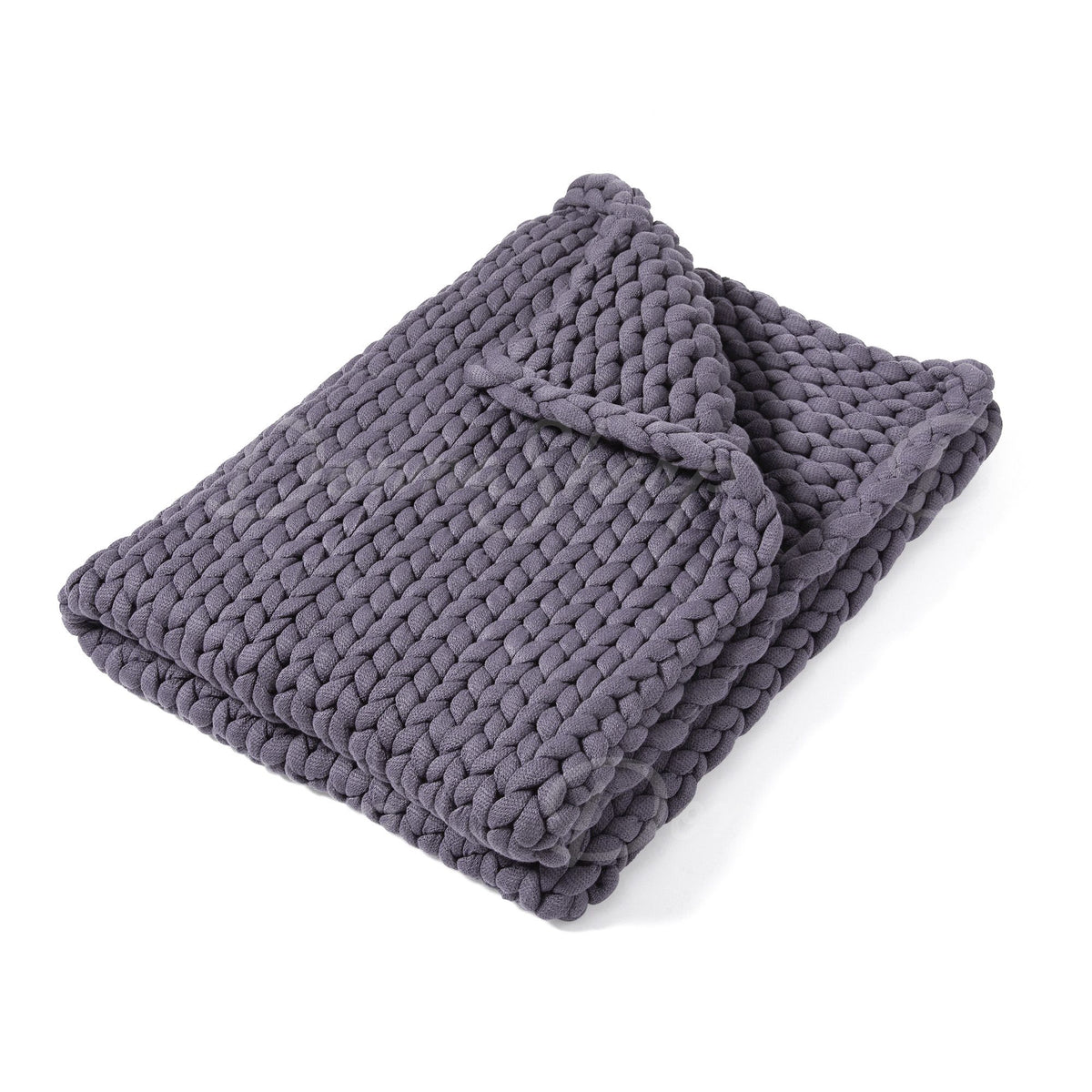 Chunky Knit Throw- Indigo