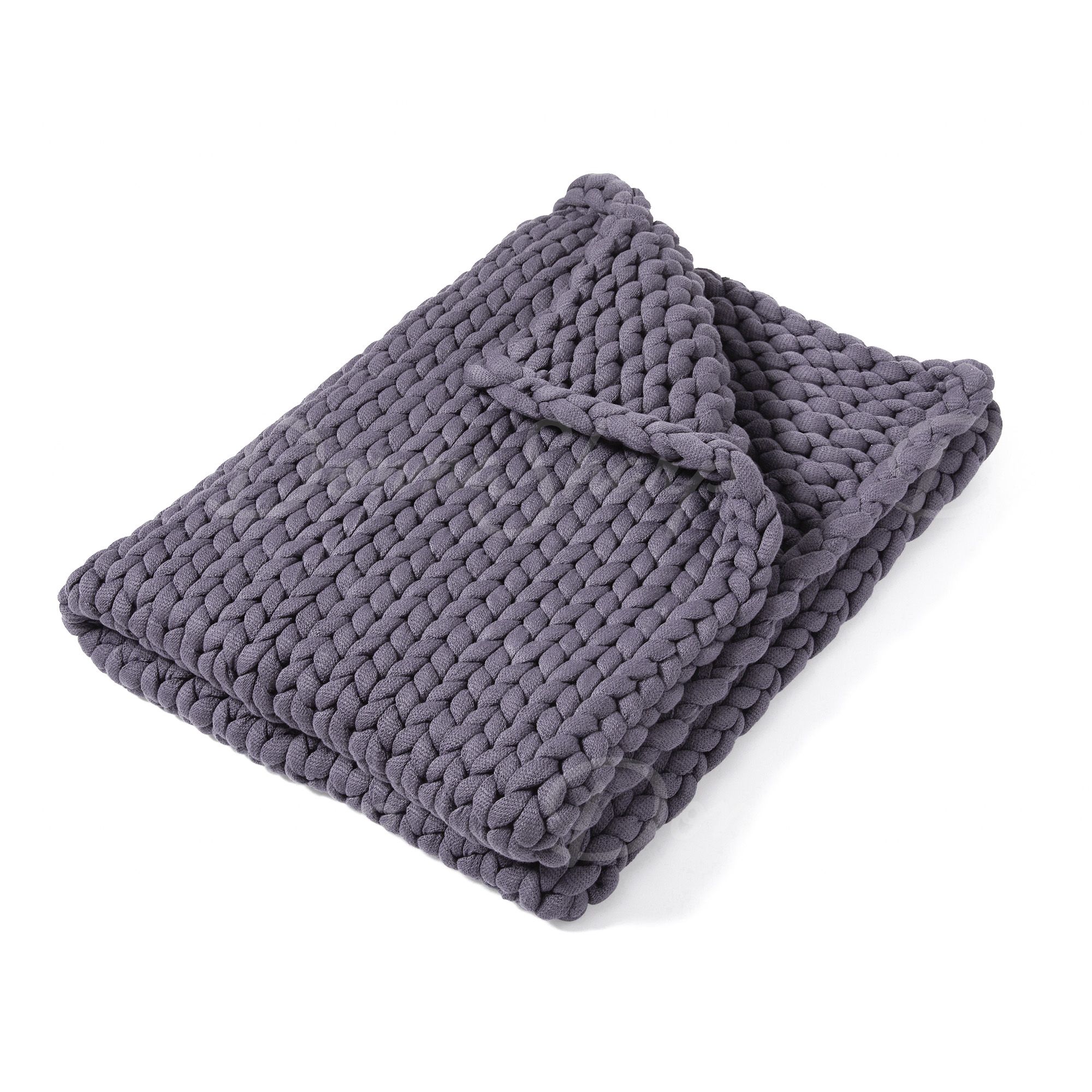Chunky Knit Throw- Indigo