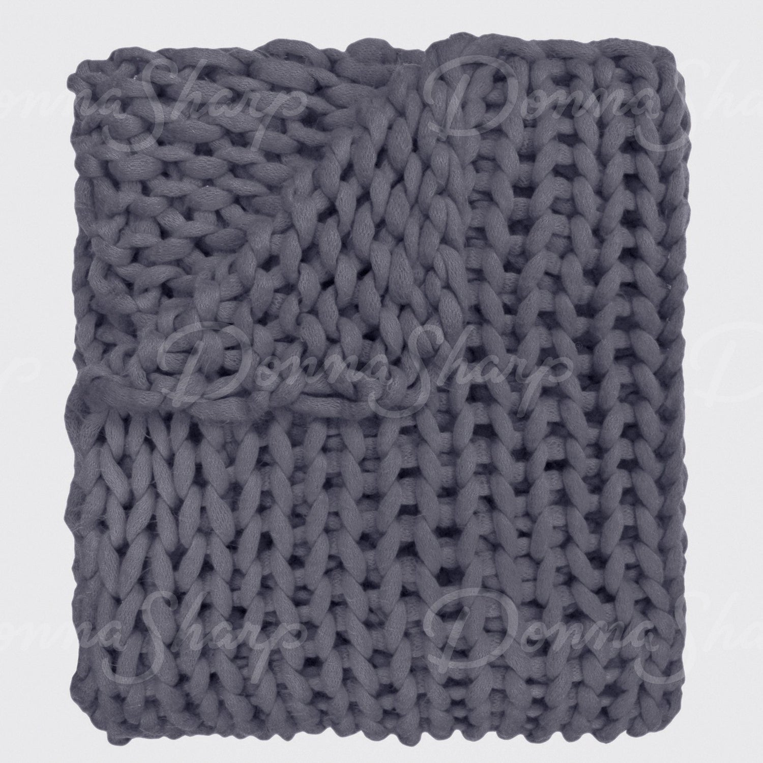 Chunky Knit Throw- Indigo