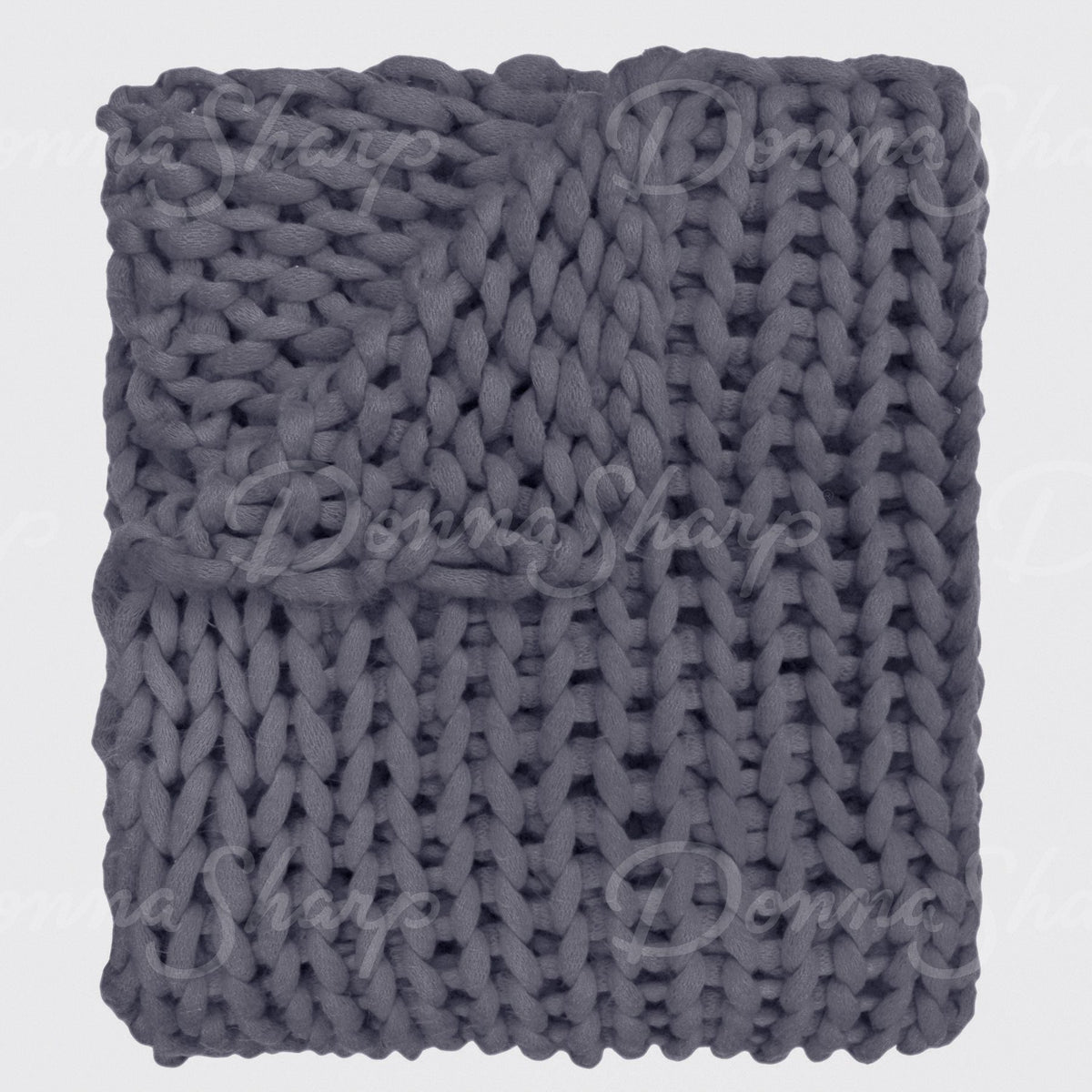 Chunky Knit Throw- Indigo